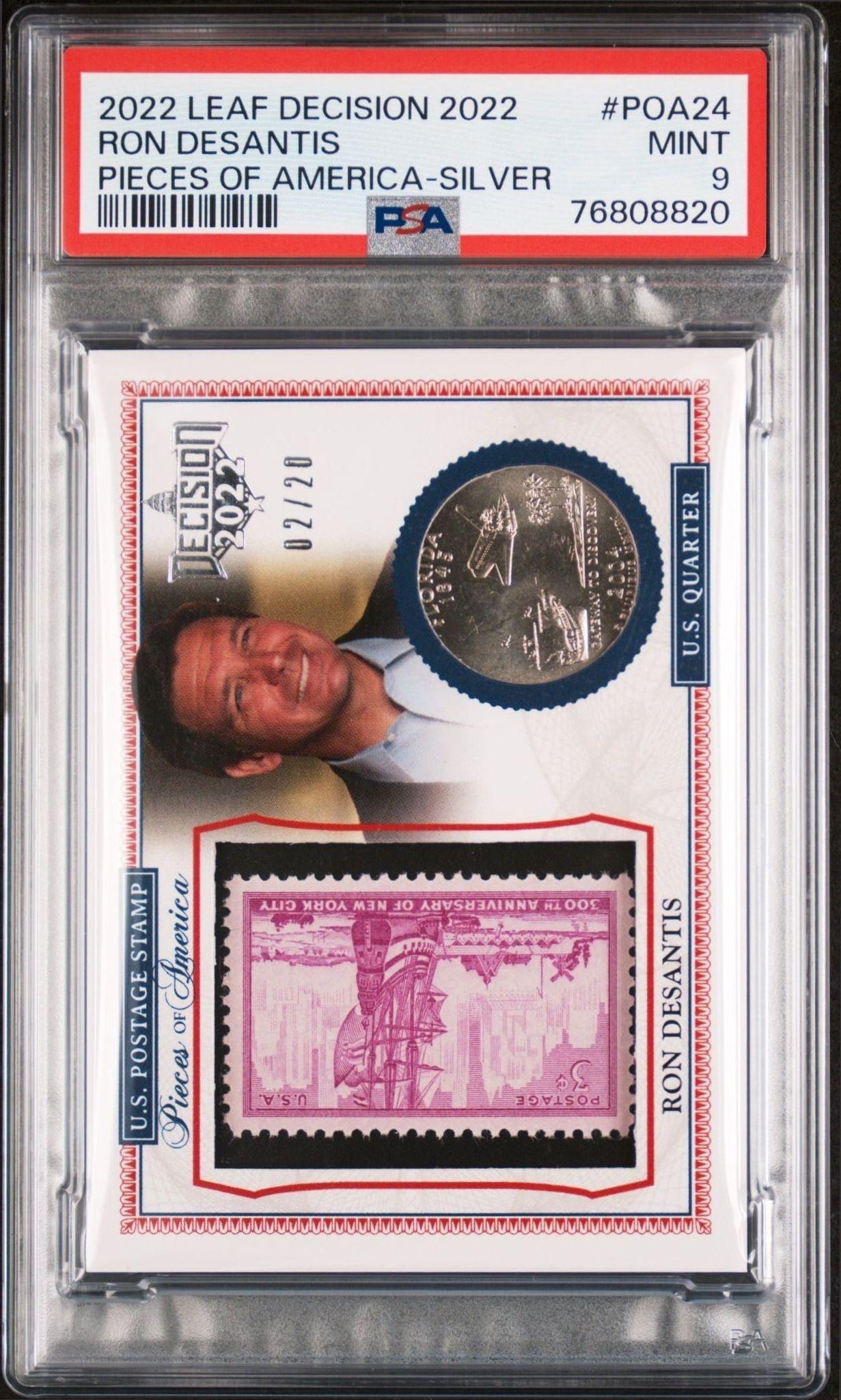 2022 Leaf Decision Ron Desantis #POA24 trading card