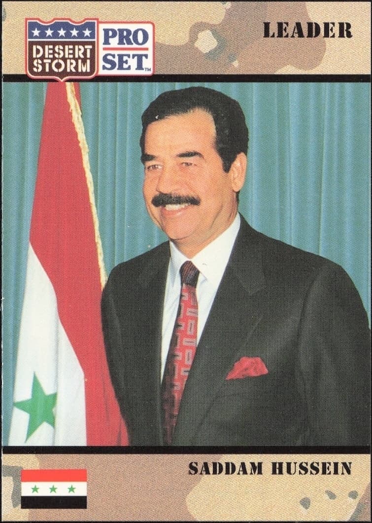 1991 Pro Set Saddam Hussein #69 military trading card front
