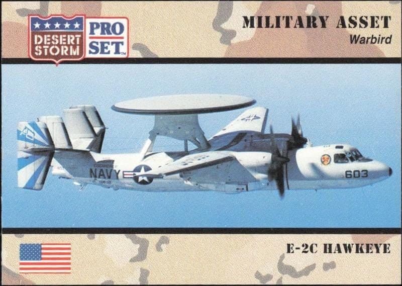 1991 Pro Set Desert Storm E-2C Hawkeye #246 military trading card front