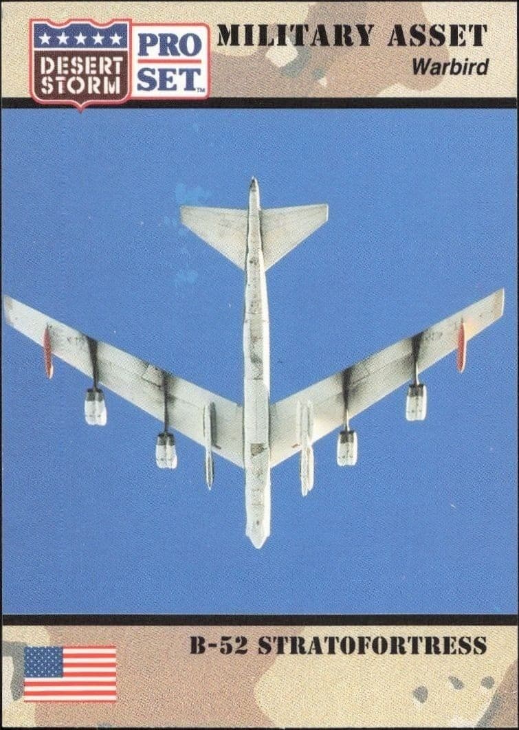 1991 Pro Set Desert Storm B-52 Stratofortress #241 military trading card front