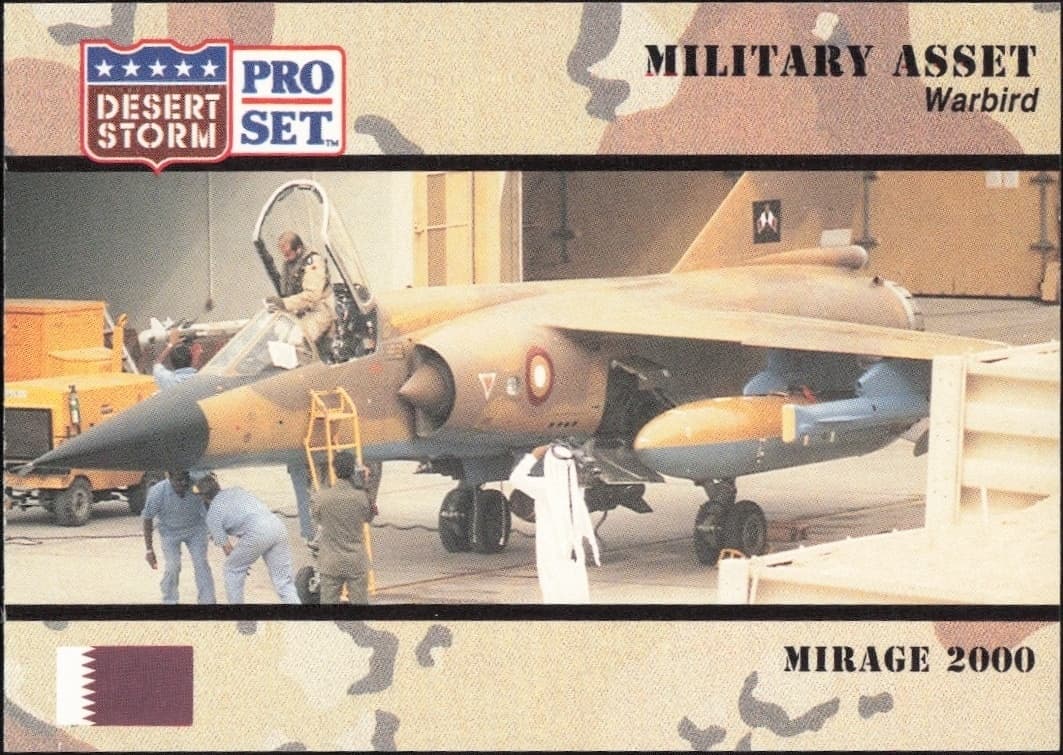 1991 Pro Set Desert Storm Mirage 2000 #229 military trading card front