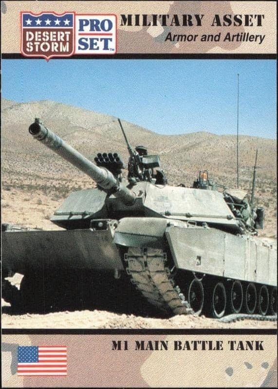 1991 Pro Set Desert Storm MI Main Battle Tank #208 military trading card front