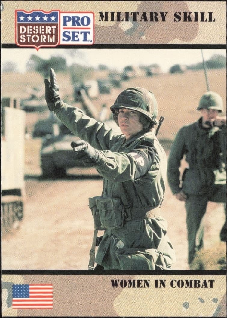 1991 Pro Set Desert Storm Women In Combat #166 military trading card front