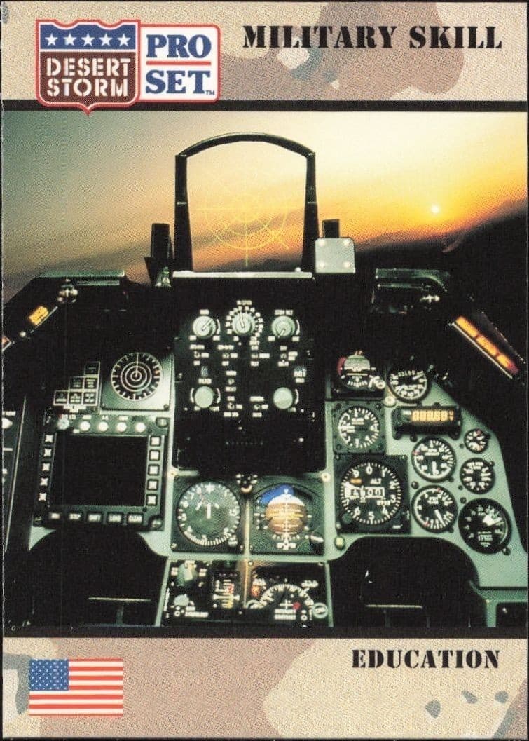 1991 Pro Set Desert Storm Education #156 military trading card front