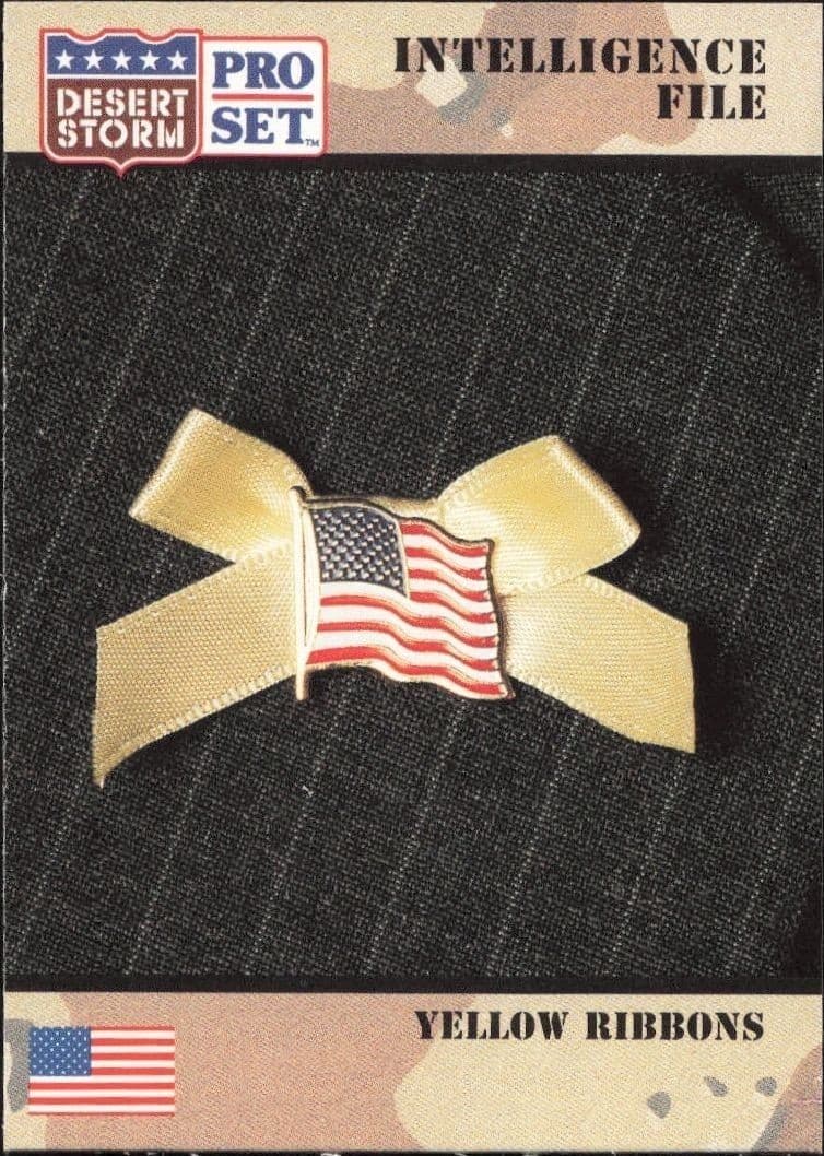 1991 Pro Set Desert Storm Yellow Ribbons #151 military trading card front