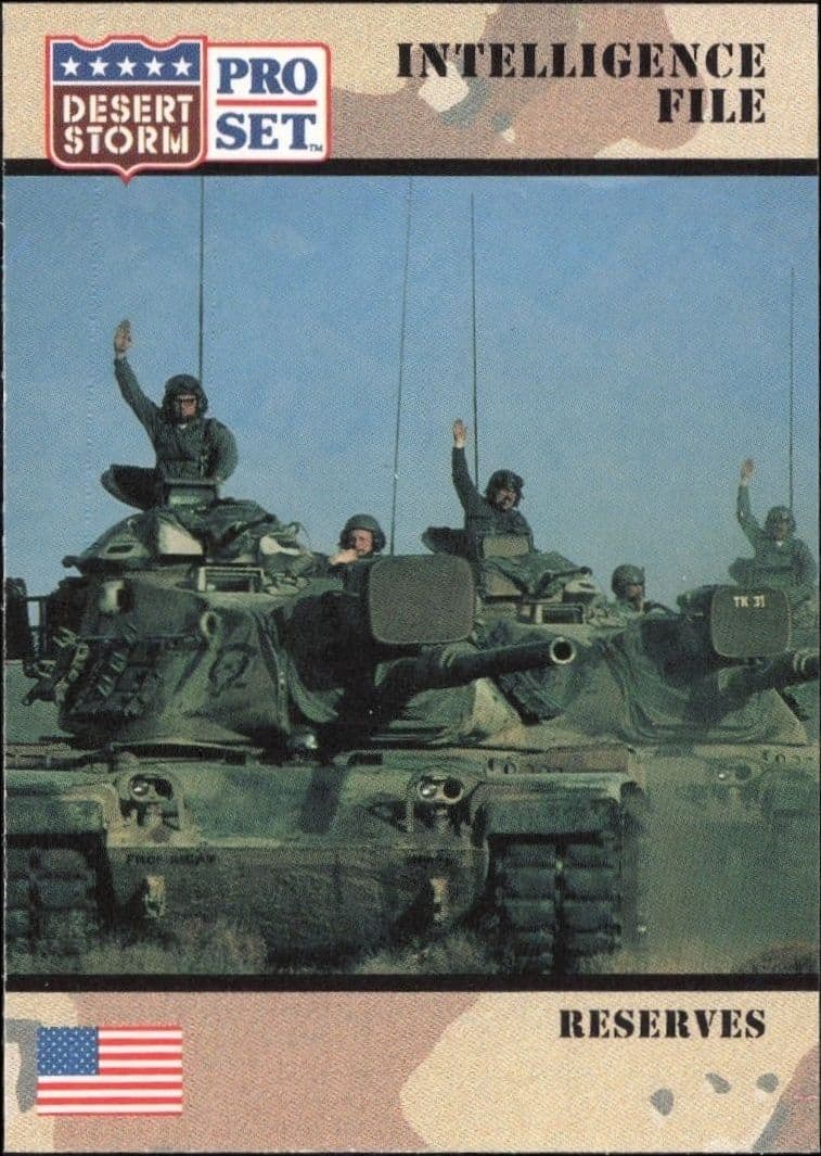 1991 Pro Set Desert Storm Reserves #148 military trading card front