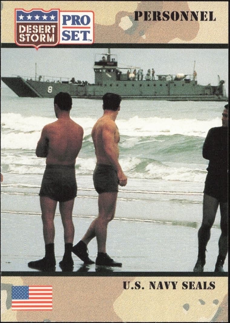 1991 Pro Set Desert Storm U.S Navy Seals #127 military trading card front