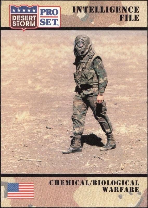 1991 Pro Set Desert Storm Chemical/Biological Warfare #131 military trading card front