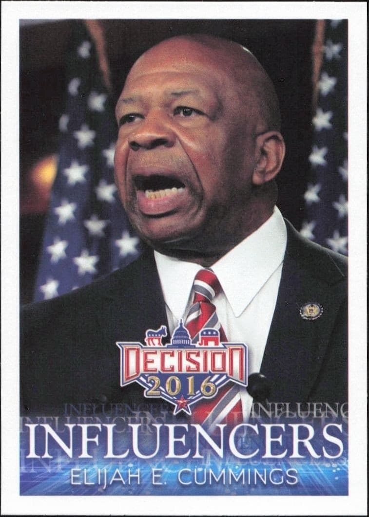 2016 Leaf Decision Elijah E. Cummings #30 political trading card front