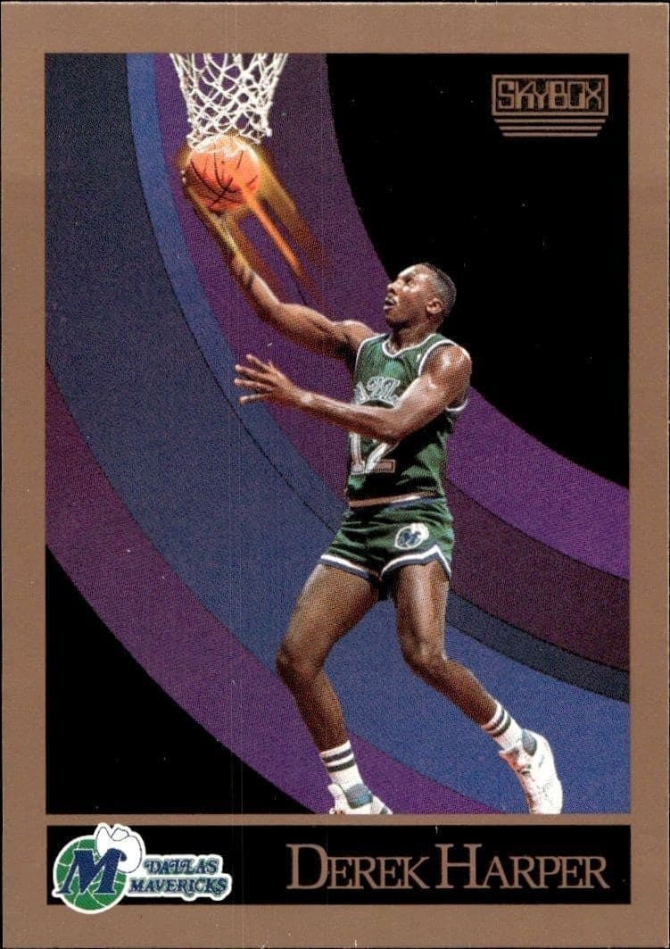 1990-91 Skybox Derek Harper #64 basketball trading card front