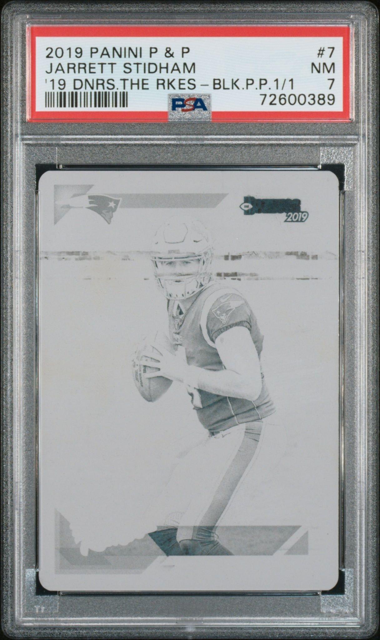 2019 Panini Plates & Patches Jarrett Stidham #7 trading card