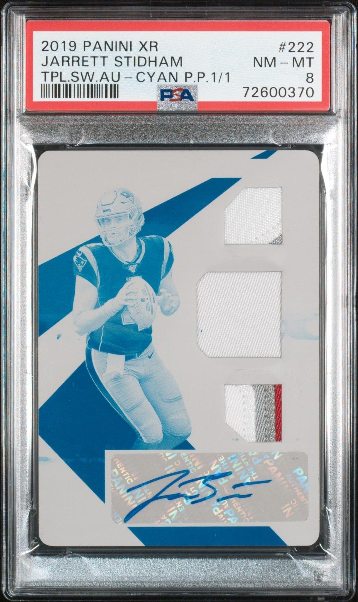 2019 Panini Xr Jarrett Stidham #222 trading card