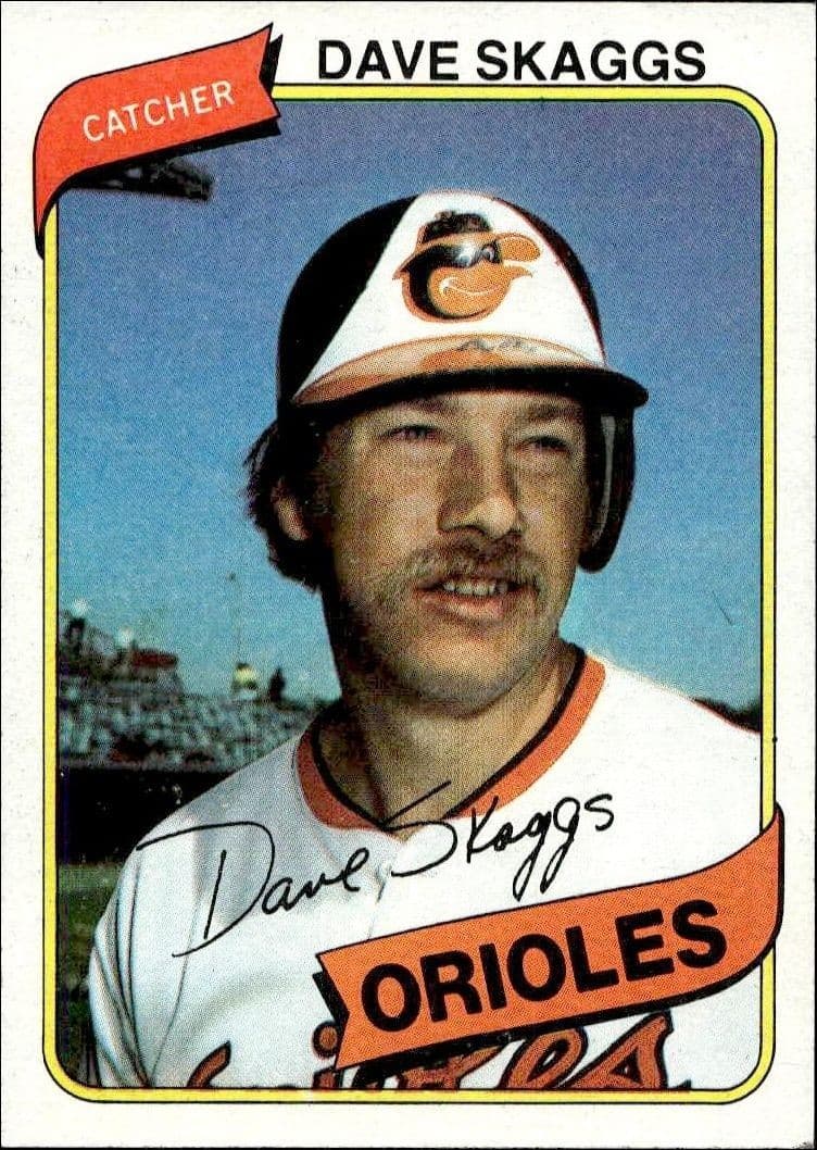 1980 Topps Dave Skaggs #211 baseball trading card front