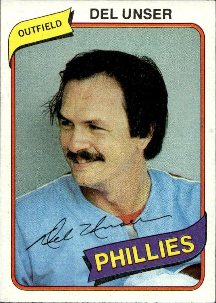 1980 Topps Del Unser #13 baseball trading card front