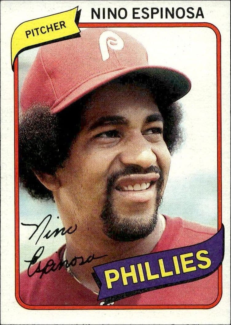 1980 Topps Nino Espinosa #447 baseball trading card front