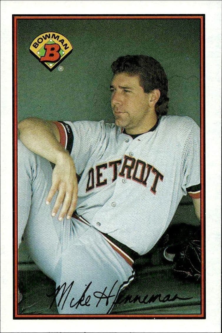 1989 Bowman Mike Henneman #98 baseball trading card front