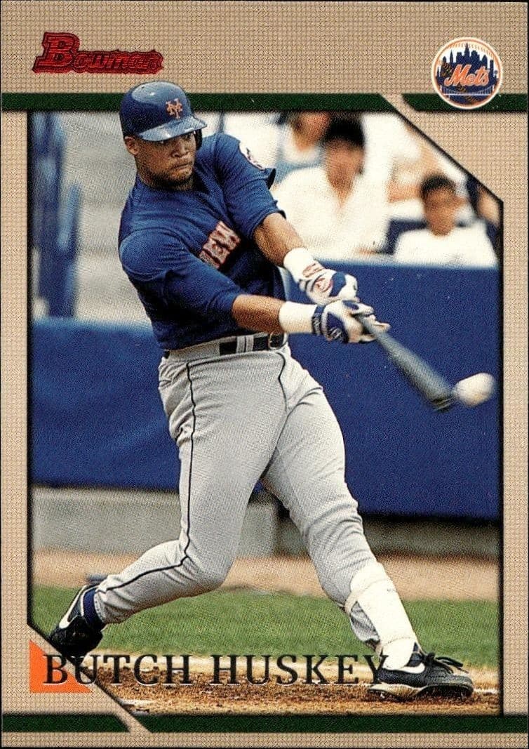 1996 Bowman Butch Huskey #123 baseball trading card front