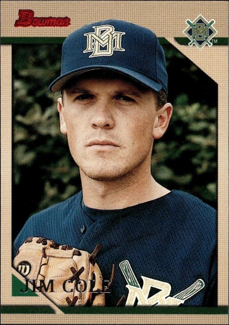 1996 Bowman Jim Cole #195 baseball trading card front