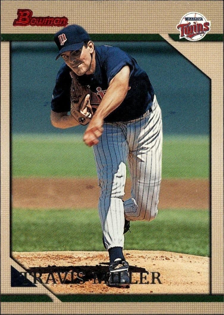 1996 Bowman Travis Miller #143 baseball trading card front