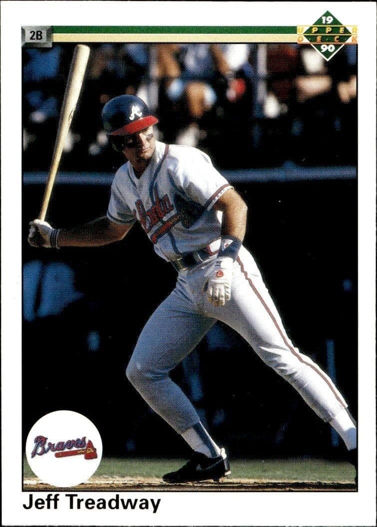 1990 Upper-Deck Low Number Jeff Treadway #141 trading card