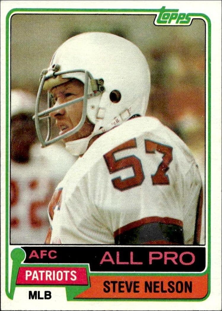 1981 Topps Steve Nelson #60 football trading card front