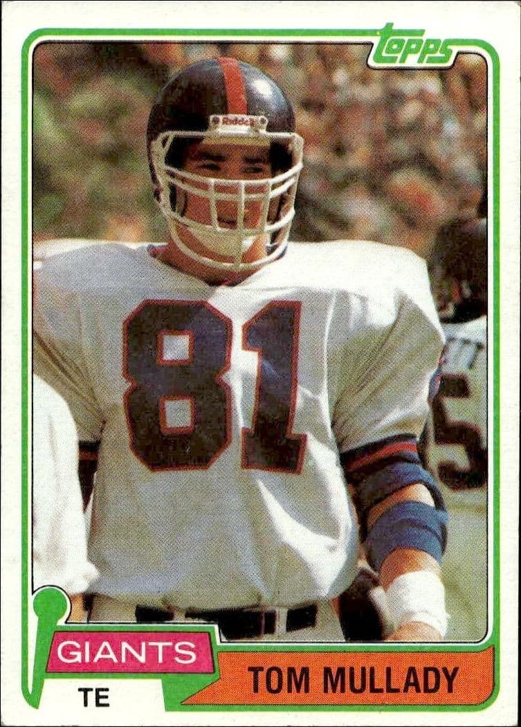 1981 Topps Tom Mullady #417 football trading card front