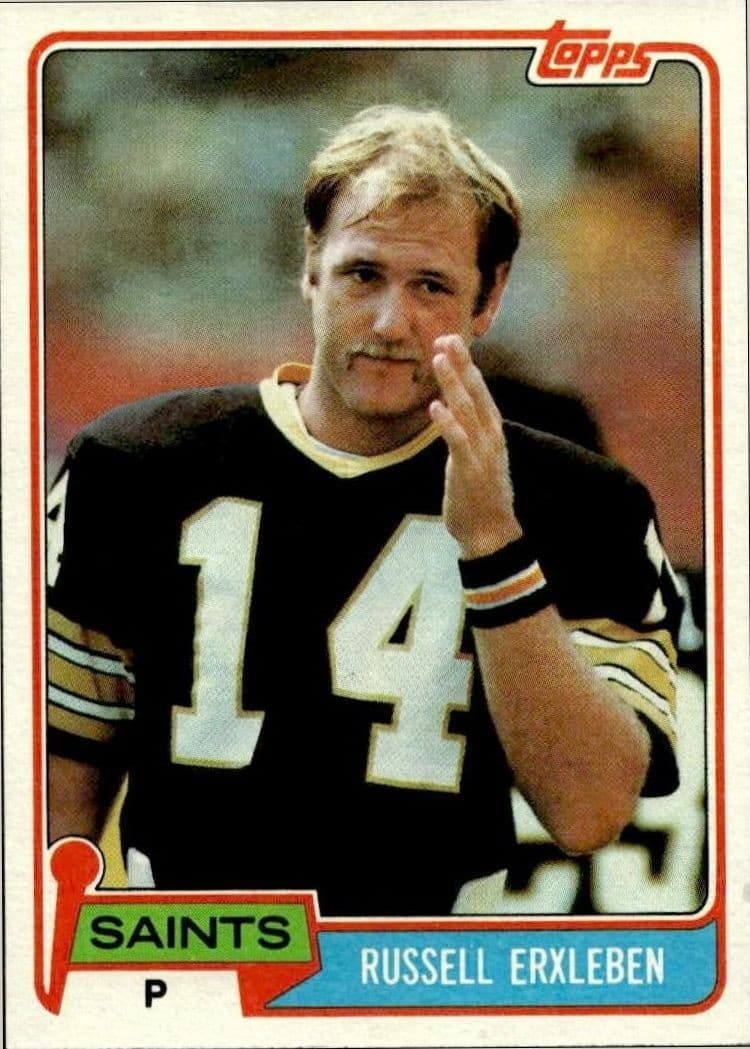 1981 Topps Russell Erxleben #184 football trading card front