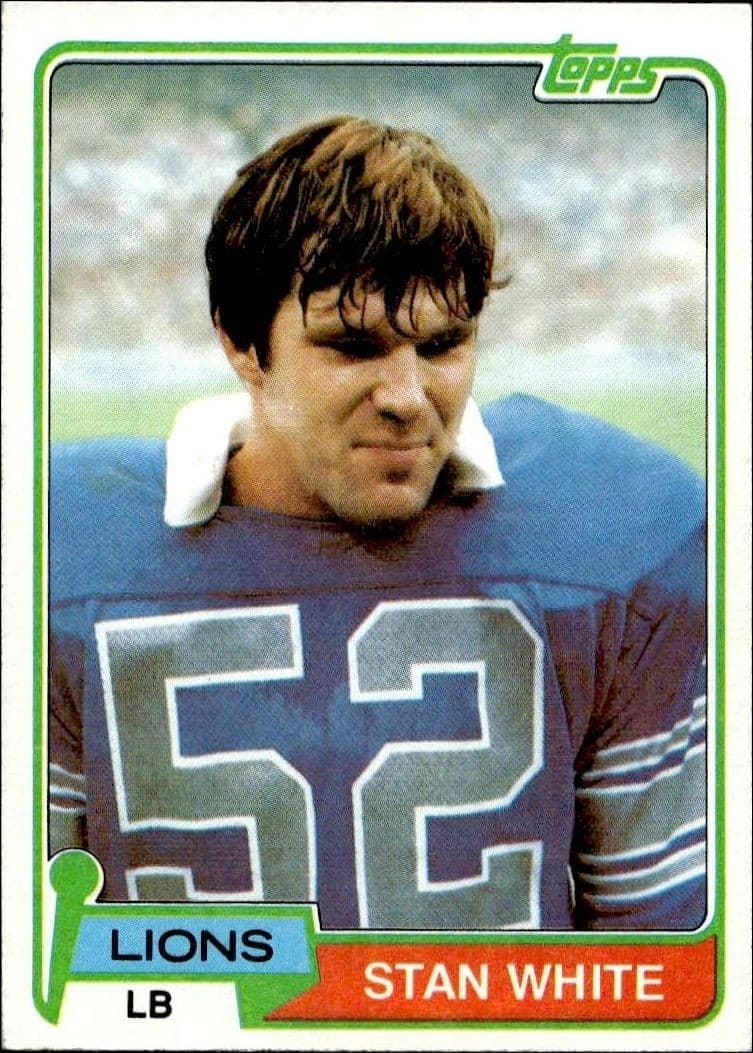 1981 Topps Stan White #27 football trading card front