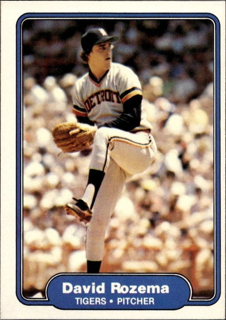 1982 Fleer David Rozema #279 trading card