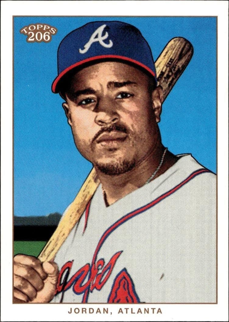 2002 Topps 206 Brian Jordan #17 baseball trading card front