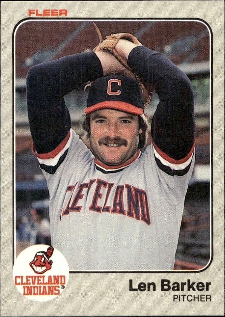 1983 Fleer Len Barker #402 baseball trading card front