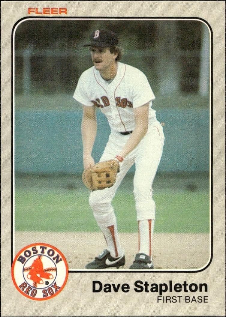 1983 Fleer Dave Stapleton #196 baseball trading card front