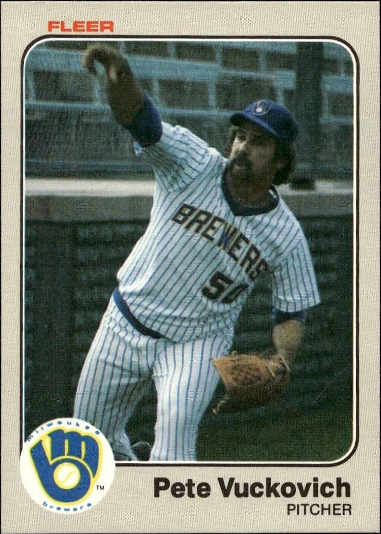 1983 Fleer Pete Vuckovich #49 baseball trading card front