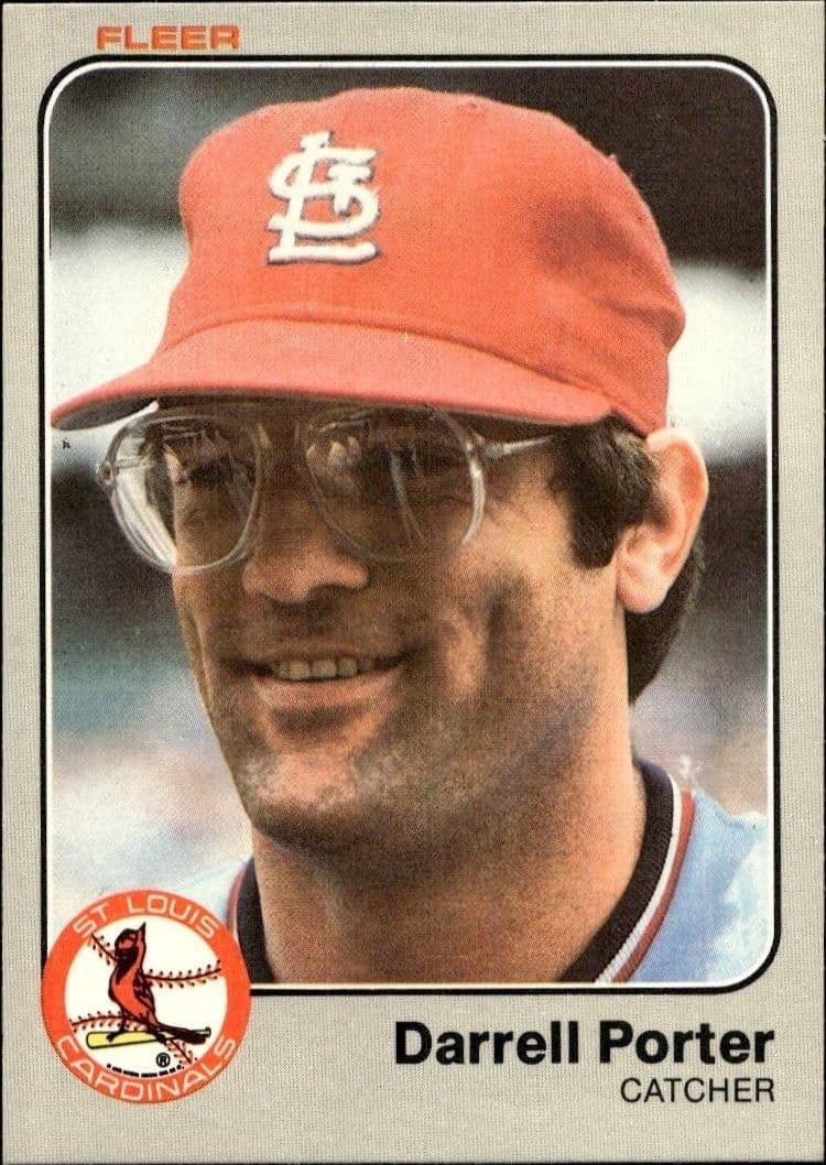 1983 Fleer Darrell Porter #18 baseball trading card front