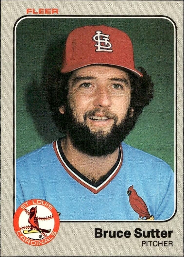 1983 Fleer Bruce Sutter #24 baseball trading card front