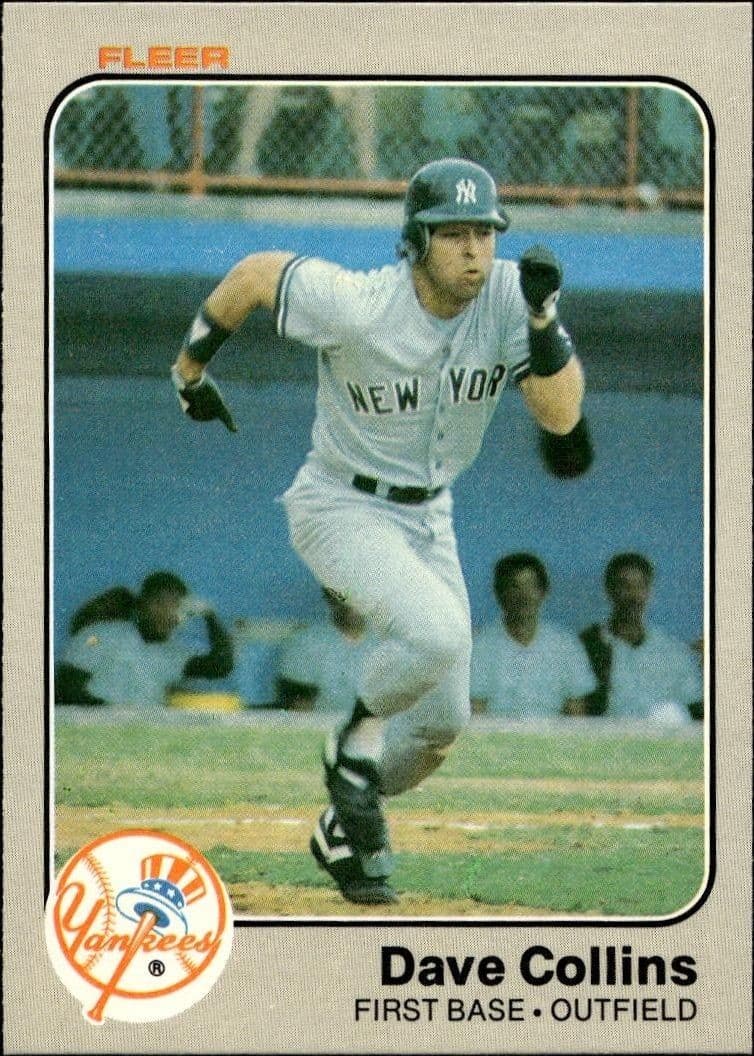 1983 Fleer Dave Collins #377 baseball trading card front