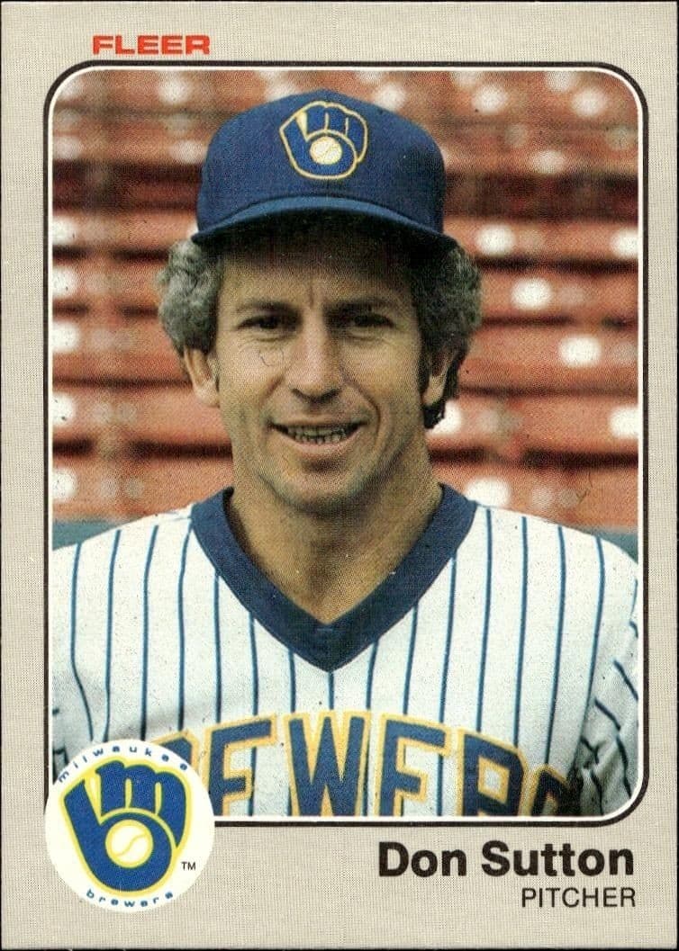 1983 Fleer Don Sutton #47 baseball trading card front
