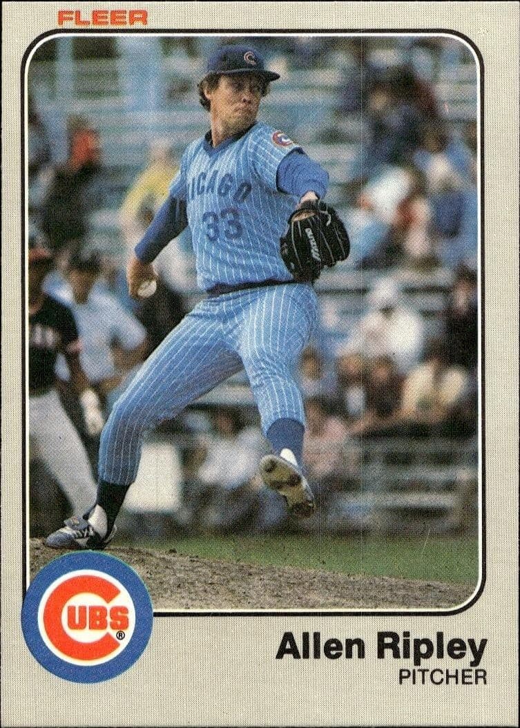1983 Fleer Allen Ripley #506 baseball trading card front