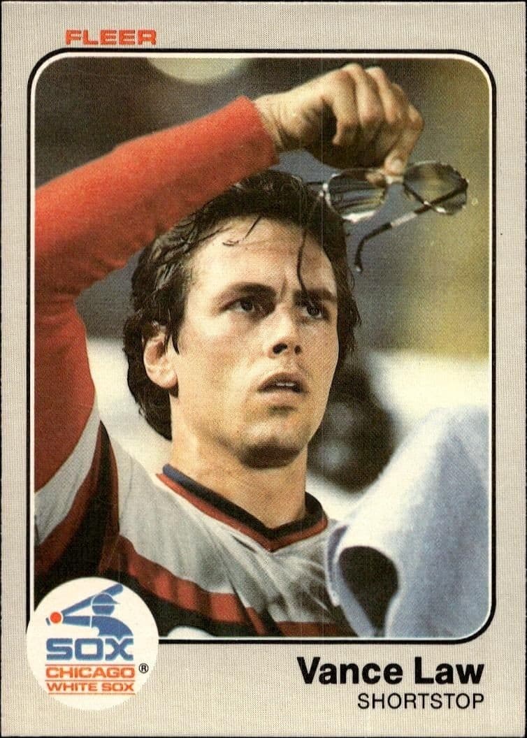 1983 Fleer Vance Law #245 baseball trading card front