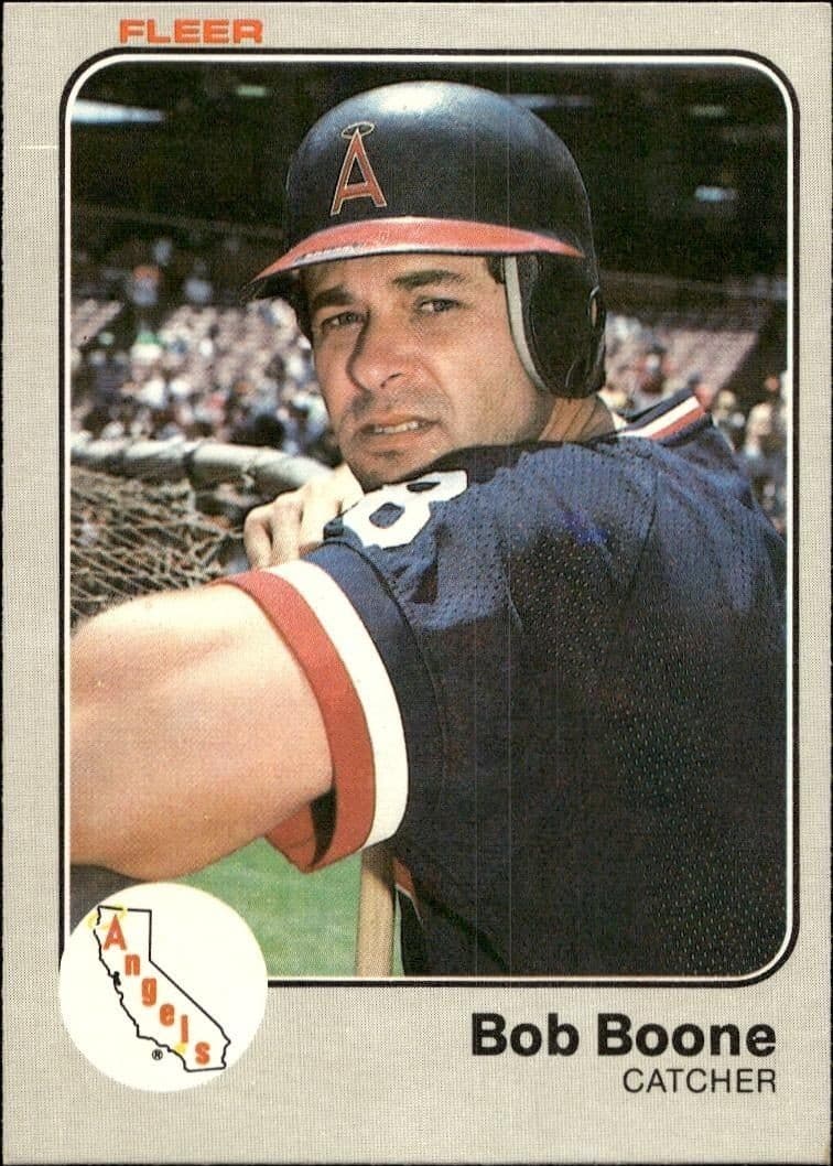 1983 Fleer Bob Boone #79 baseball trading card front