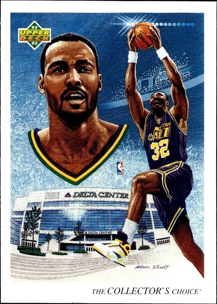 1992-93 Upper Deck Karl Malone #44 basketball trading card front