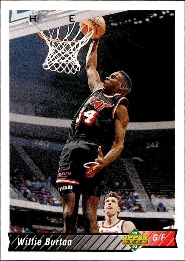 1992-93 Upper-Deck Willie Burton #128 trading card