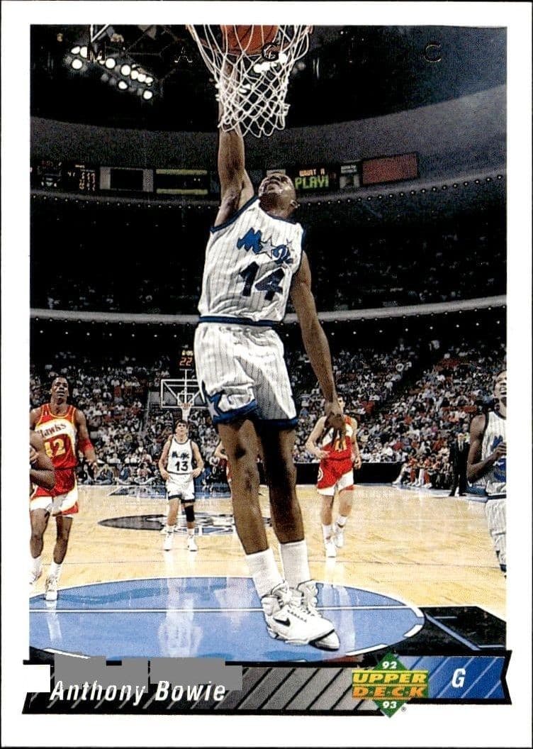1992 Upper Deck Anthony Bowie #206 basketball trading card front