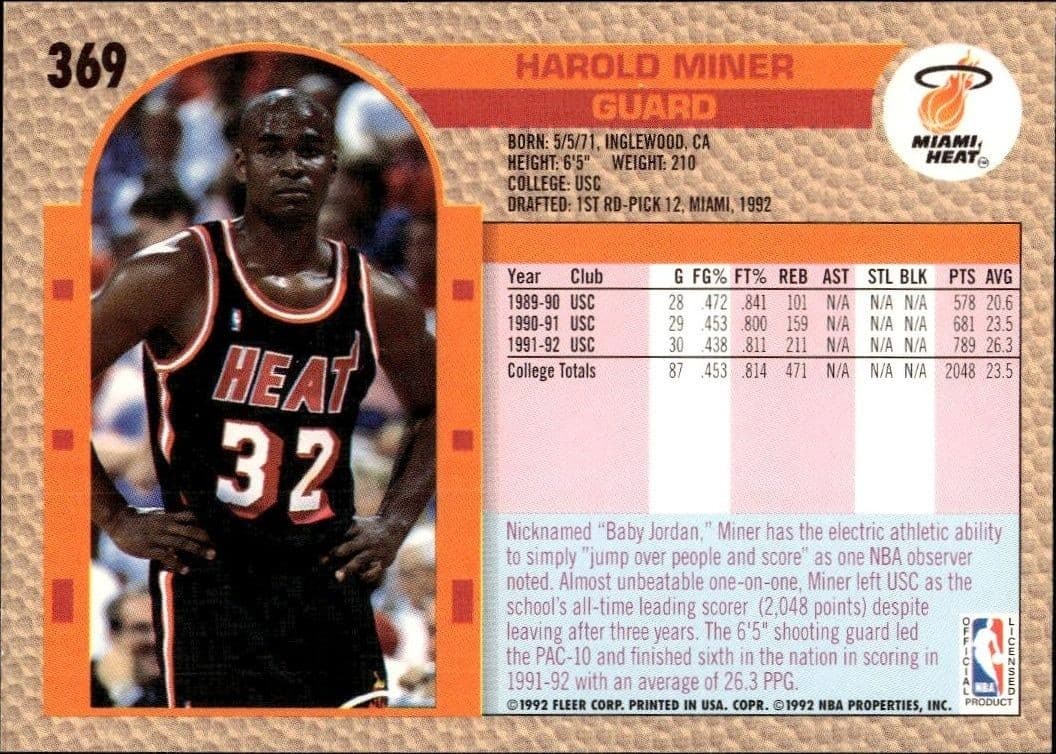 Harold Miner - Back