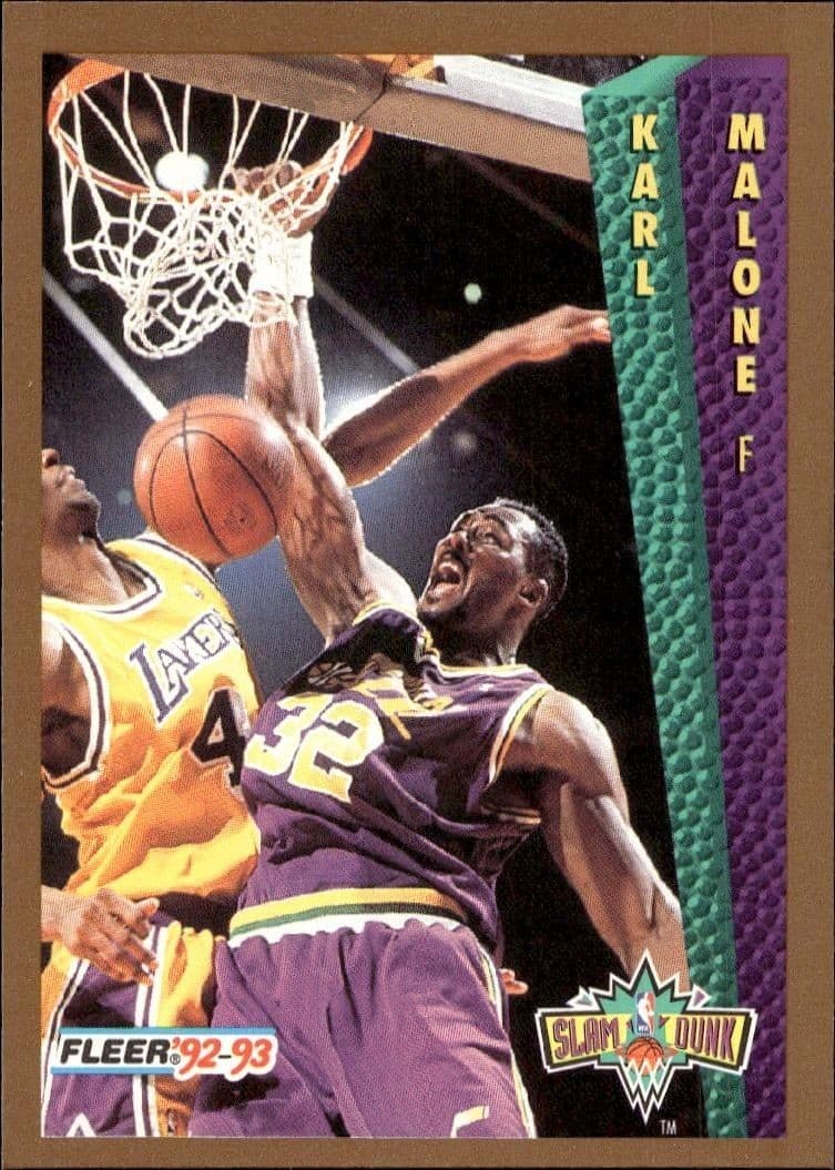 1992 Fleer Karl Malone #268 basketball trading card front