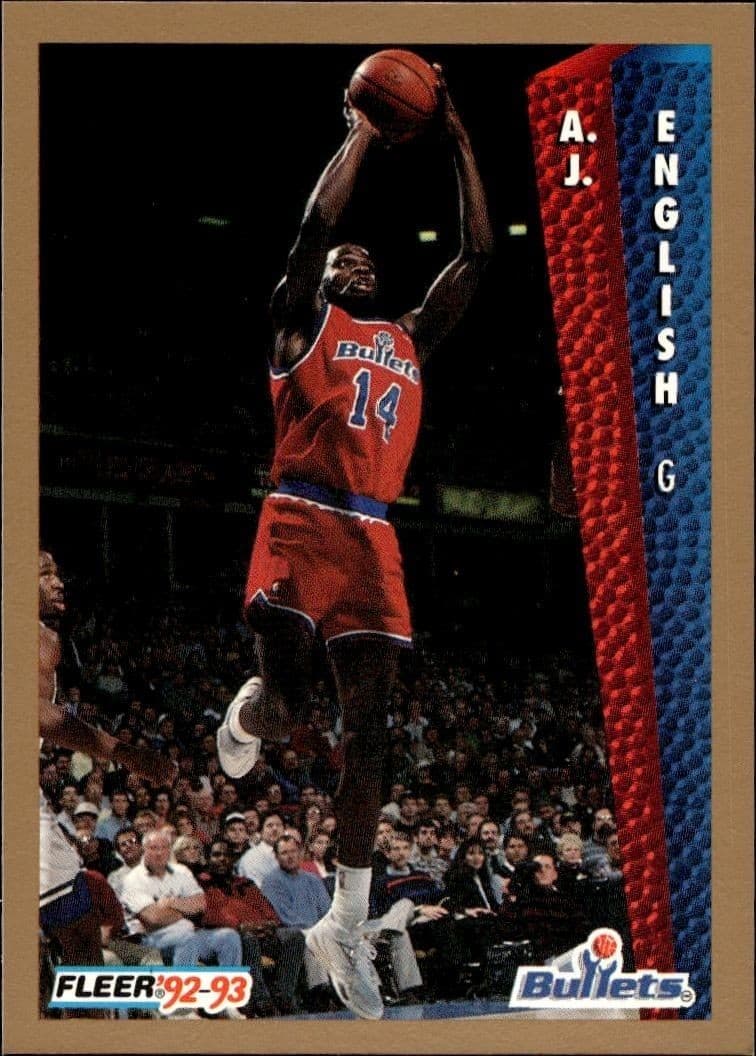 1992 Fleer A.J. English #232 basketball trading card front