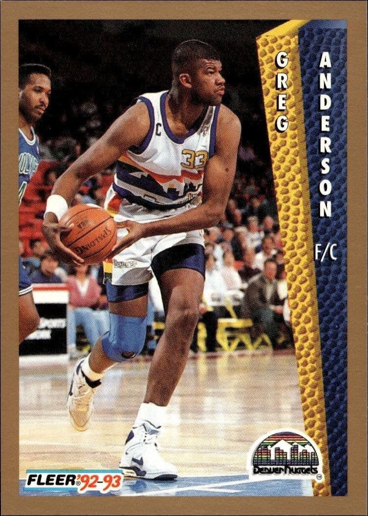 1992-93 Fleer Greg Anderson #54 trading card