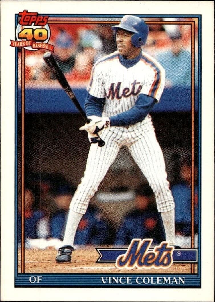1991 Topps Traded Vince Coleman #23T trading card
