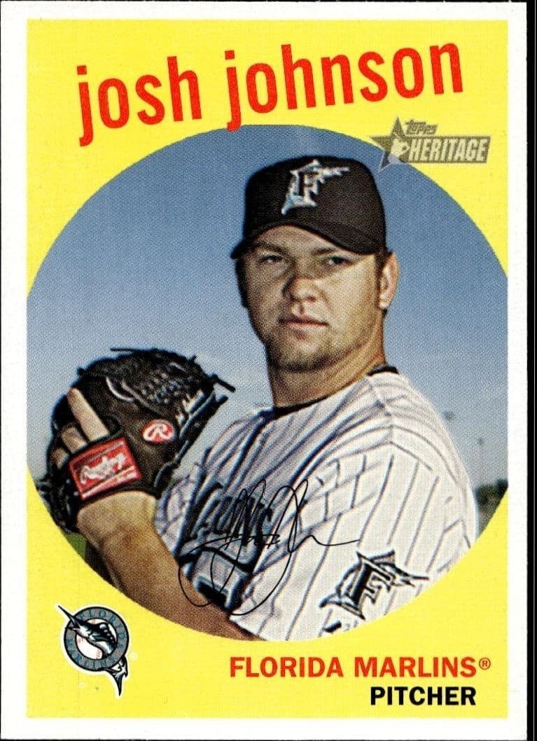 2008 Topps Heritage Josh Johnson #295 trading card