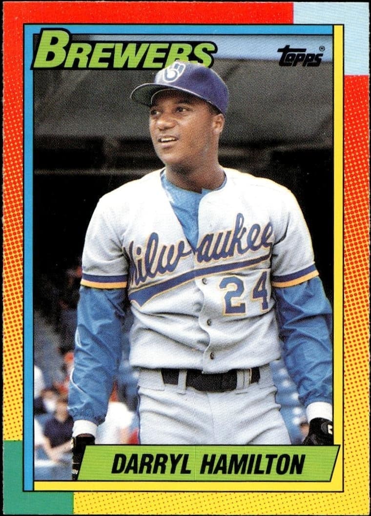 1990 Topps Traded Darryl Hamilton #35T baseball trading card front